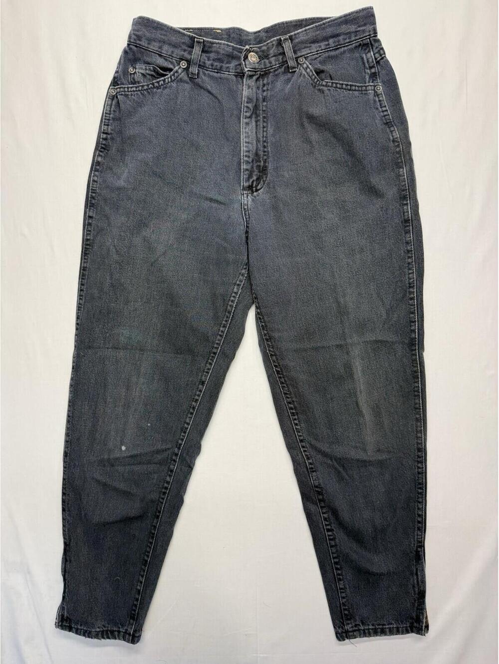 Lee Jeans Vintage Womens 13 Black Denim Tapered Made In USA 70’s/80’s